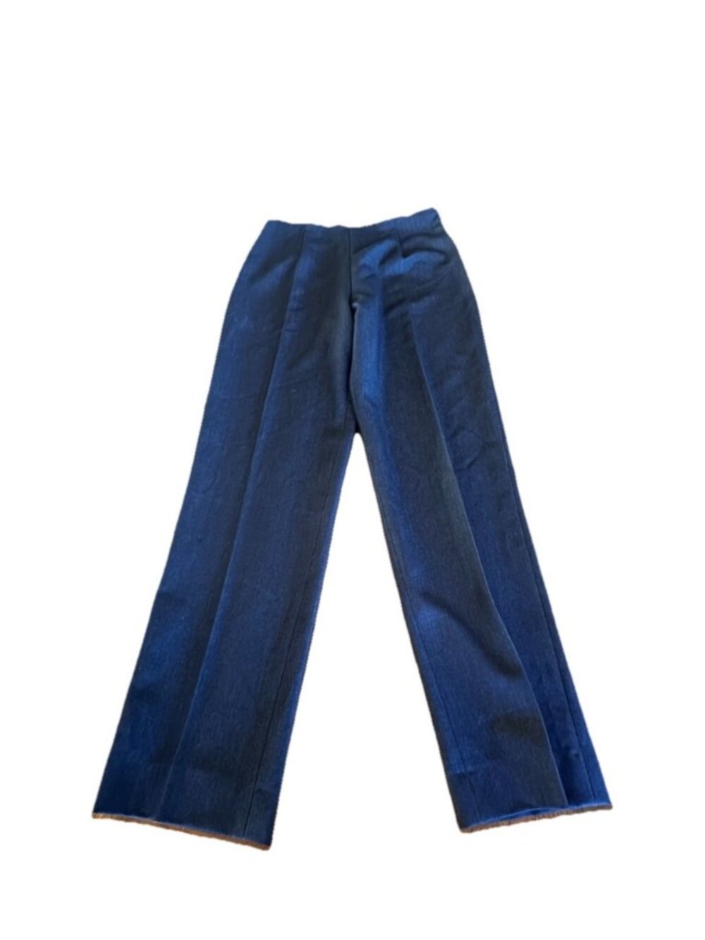 Fabrizio Gianni Blue STRETCH  Zipper Straight Leg Trousers Sz 6